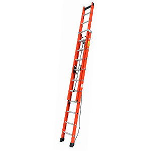 Escada Extensiva Fibra Vazada 3,50 / 6,00 - 19 Degraus Alulev