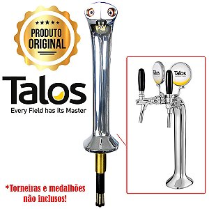 Torre de Cerveja  Naja Tipo Clássica Cromada (2 Saídas - Inox) - Talos