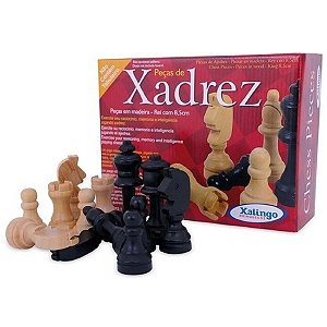 Jogo de Peças de Xadrez em Madeira  Xalingo