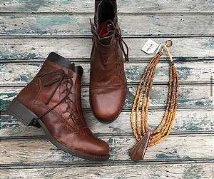 Bota Fossil Tan Couro