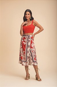 Saia Midi com Fenda