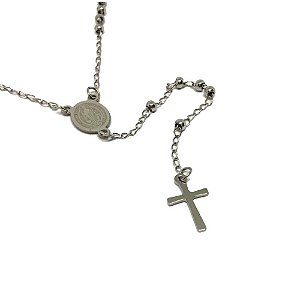Terço Católico em Aço Inoxidável