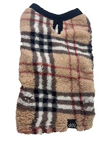 BLUSA PET XADREZ BURBERRY "SHERPA PELUCIA" PARA CACHORRO