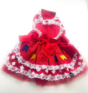 VESTIDO LUXO JUNINO PARA CACHORRO