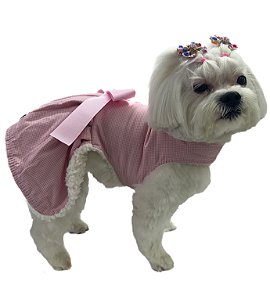 VESTIDO PARA CACHORRO GLAMOUR ROSA BEBE
