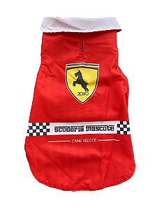 CAPA PET PARA CACHORRO FERRARI CORRIDA FÓRMULA 1
