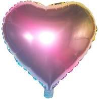 Balão metalizado coração com gás Hélio