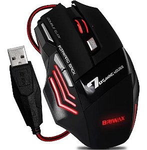 Mouse Gamer Ergonômico Led Rgb Usb Com Fio Ps3 Ps4 Ps5 Xbox