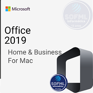 Licença Office 2019 Para Mac / iOS - Versão Home & Business Perpétua. Resgate em sua conta Microsoft.