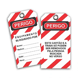 Etiqueta de Bloqueio - Equipamento Bloqueado