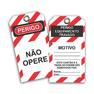 Etiqueta de Bloqueio - Não opere - Motivo