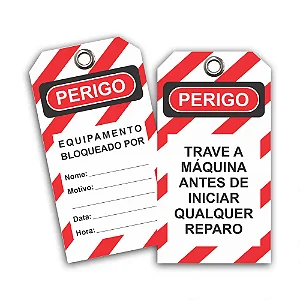 Etiqueta de Bloqueio - Trave a máquina