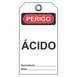 Etiqueta de Perigo - Ácido