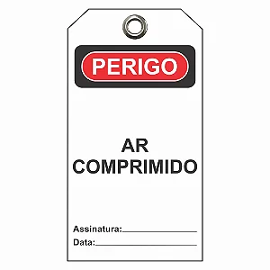 Etiqueta de Perigo - Ar comprimido