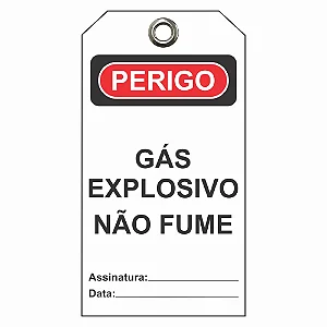 Etiqueta de Perigo - Gás Explosivo