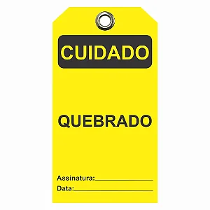 Etiqueta de Cuidado - Quebrado