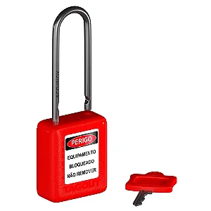 Cadeado de Bloqueio Haste Inox 6,3 mm de diâmetro e 50 mm de altura