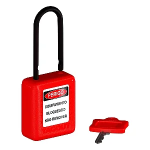 Cadeado de Bloqueio Haste Plástica 6,3 mm de diâmetro e 38 mm de altura