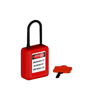Cadeado de Bloqueio Haste Plástica 4,5 mm de diâmetro e 38 mm de altura