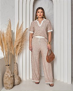 Conjunto Luna Blusa & Calça Wide Leg