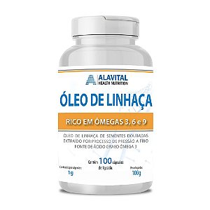 ÓLEO DE LINHAÇA 100 CAPS - ALAVITAL