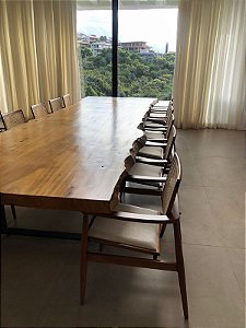 Mesa Madeira Maciça Borda Orgânica Rústica