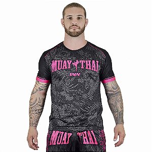 Camiseta Muay Thai Dragon Thai Rosa