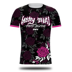Camiseta Muay Thai Girl Roses