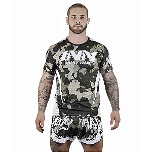 Conjunto Muay Thai Masculino Camiseta e Short Military Army