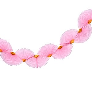 Rosa e Laranja - Guirlanda Leque