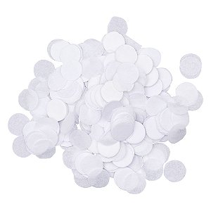 Branco - Confete papel de seda