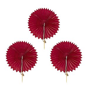Vermelho - Mini Leque Topper