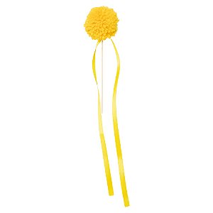 Amarelo Quindim - Topo de Bolo Pompom Fitilhos