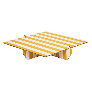 Listra Amarelo Queimado - Bandeja Quadrada