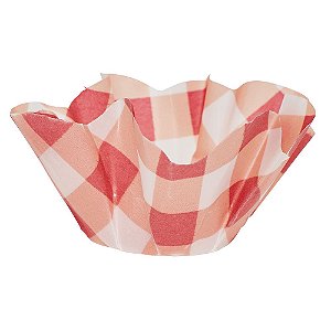 Xadrez Vermelho - Forminha de doce Vegetal (10und)