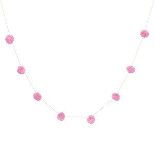 Rosa Boneca - Guirlanda Pompom