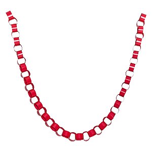 Vermelho - Guirlanda Corrente (45 elos)