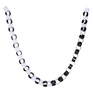 Preto e branco - Guirlanda Corrente (45 elos)