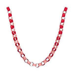 Rosa e Vermelho - Guirlanda Corrente (45 elos)