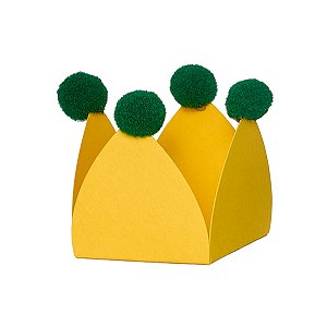 Verde e Amarelo Copa - Forminha de doce Pompom (20und)