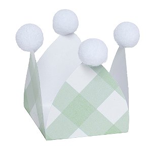 Xadrez Verde Chá - Forminha de doce Pompom (20und)