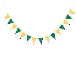 Verde Amarelo Copa - Guirlanda Bandeirola