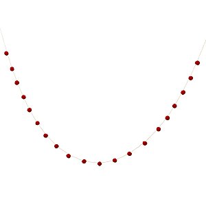 Vermelho - Guirlanda Mini Pompom