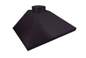 Coifa Média Saída 9'' Galvanizada Preta