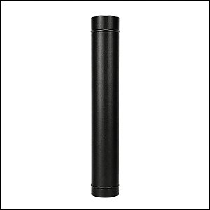 Duto Redondo 120cm Galvanizado Preto
