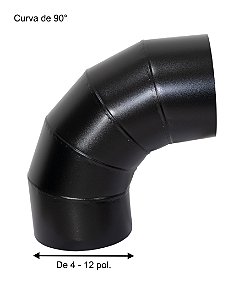 Curva 90° Galvanizada Preta