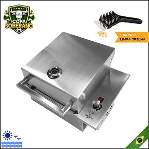 COPA - Churrasqueira Elétrica Cooktop - Mod. Clássico - Inox 304 + BRINDE