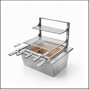 Kit Braseiro térmico 40x40 + Suporte em L