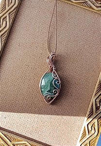 Colar Aventurina Verde Swirly