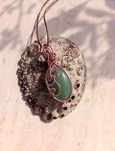 Colar Quartzo Verde com espirais Cora